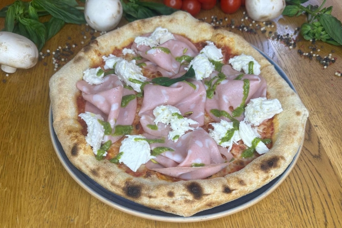 Pizza con porchetta